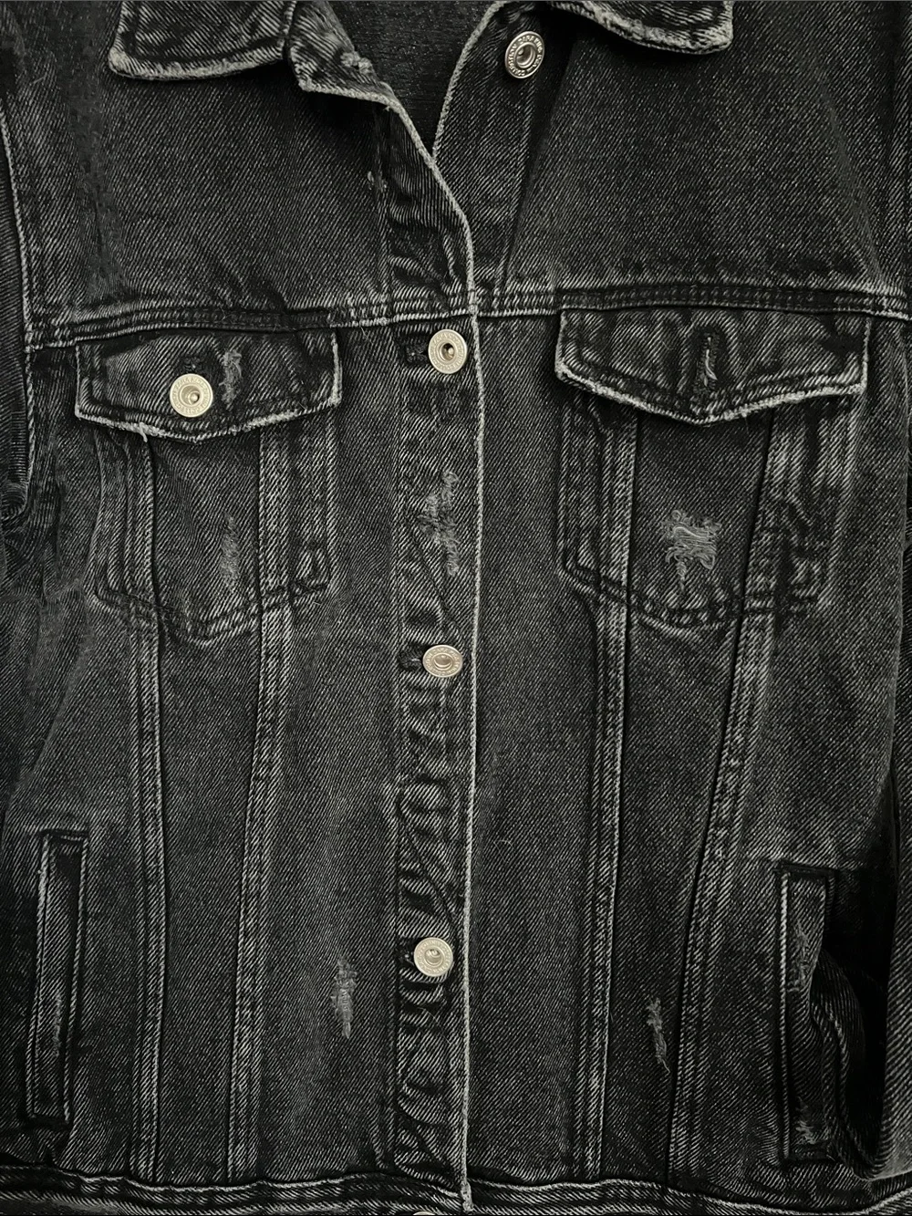 Zara Washed Black Denim Jacket for Kids